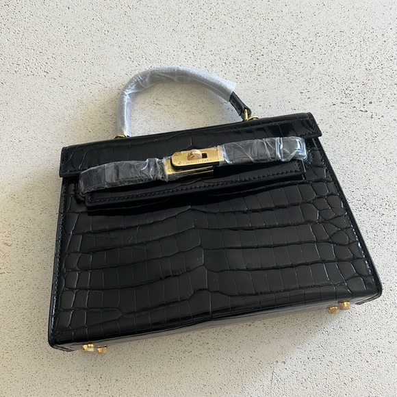 Black croc clutch - Picture 2 of 6